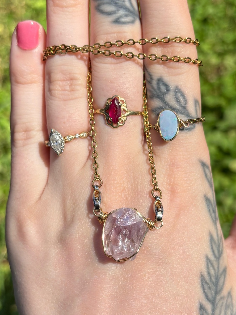 Amethyst interchangeable necklace